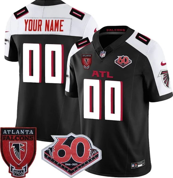 Personalized Custom Men’s Atlanta Falcons 60th Season Limited Jerseys
