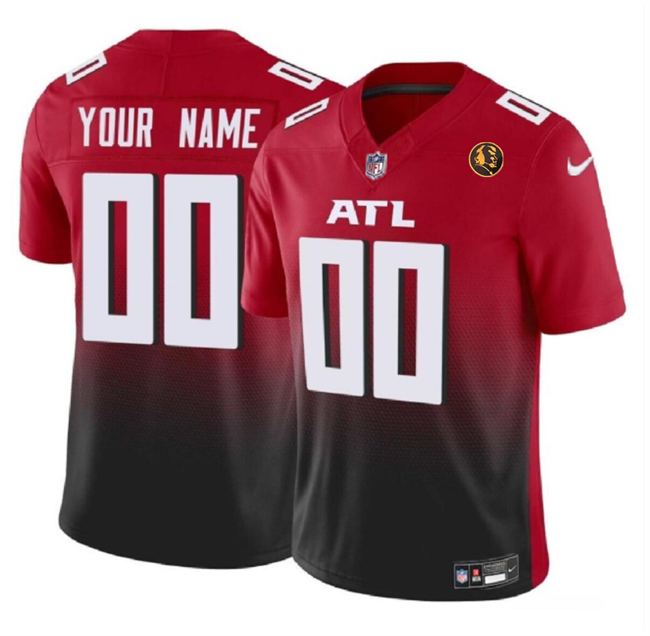 Personalized Men’s Atlanta Falcons Active Player Red 2023 F.U.S.E. With John Madden Patch Limited Stitched Football Jersey