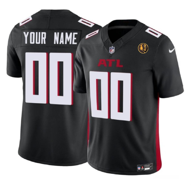 Personalized Men’s Atlanta Falcons Active Player Black 2023 F.U.S.E. With John Madden Patch Limited Stitched Football Jersey