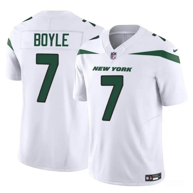 Personalized Men’s New York Jets #7 Tim Boyle 2023 F.U.S.E. White Untouchable Limited Stitched Jersey