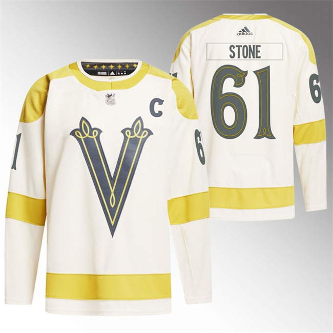Personalized Men’s Vegas Golden Knights #61 Mark Stone Cream 2024 Winter Classic Breakaway Stitched Jersey