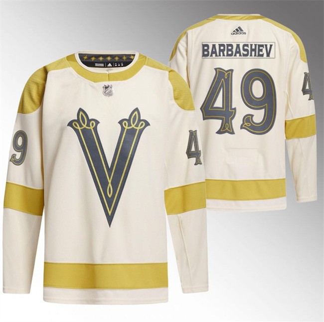 Personalized Men’s Vegas Golden Knights #49 Ivan Barbashev Cream 2024 Winter Classic Breakaway Stitched Jersey