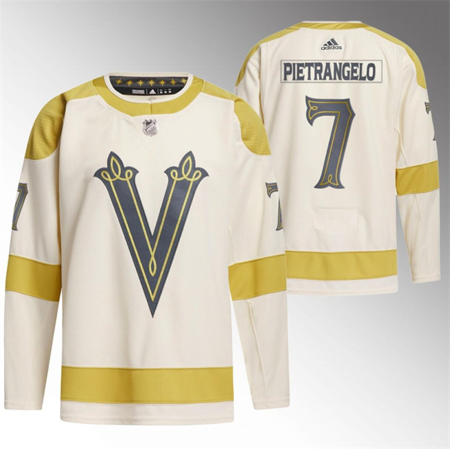 Personalized Men’s Vegas Golden Knights #7 Alex Pietrangelo Cream 2024 Winter Classic Breakaway Stitched Jersey