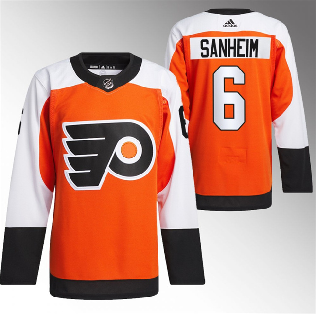 Personalized Men’s Philadelphia Flyers #6 Travis Sanheim 2023 24 Orange Stitched Jersey