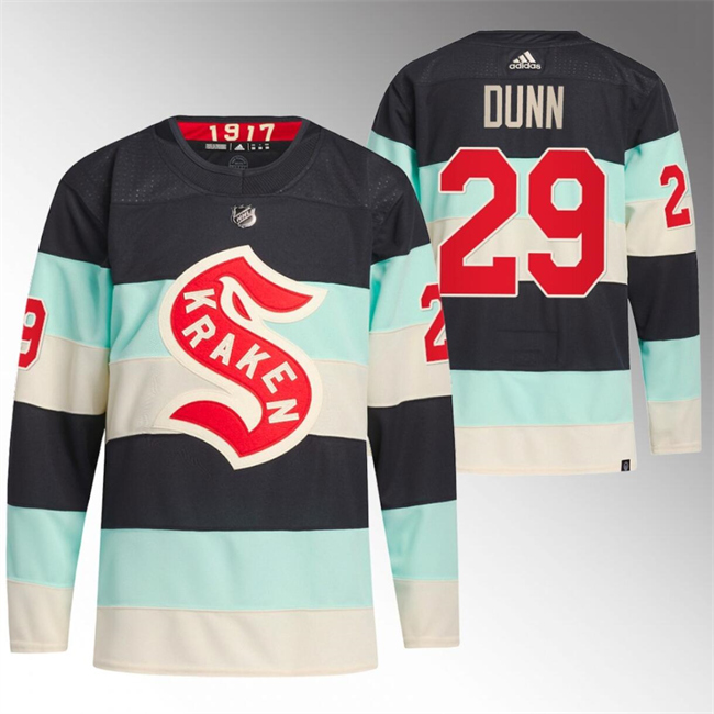 Personalized Men’s Seattle Kraken #29 Vince Dunn 2024 Deep Sea Blue Winter Classic Stitched Jersey