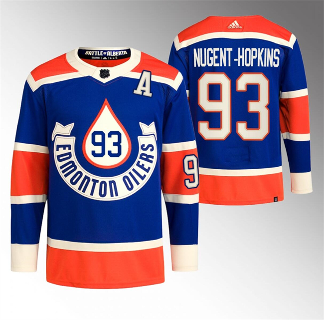 Personalized Men’s Edmonton Oilers #93 Ryan Nugent-Hopkins 2023 Royal Heritage Classic Primegreen Stitched Jersey