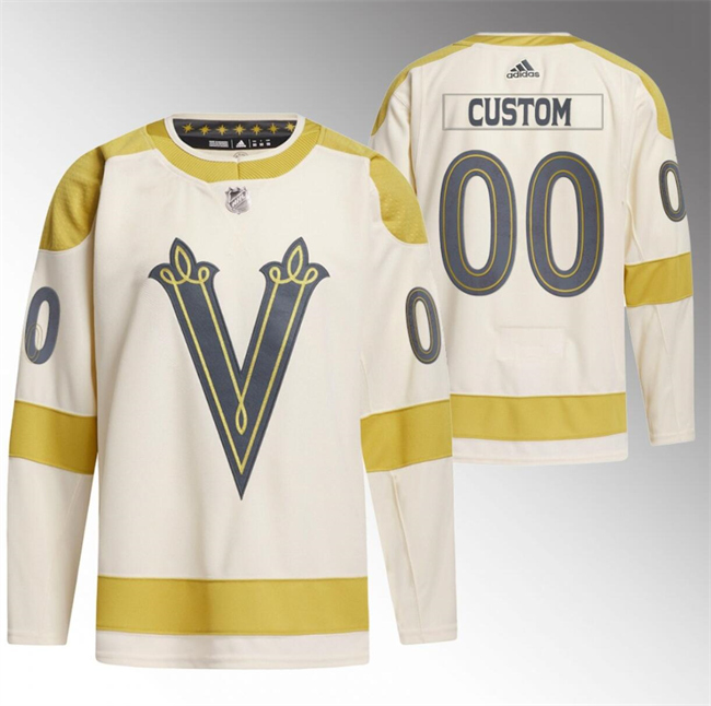 Personalized Men’s Vegas Golden Knights Cream 2024 Winter Classic Breakaway Stitched Jersey