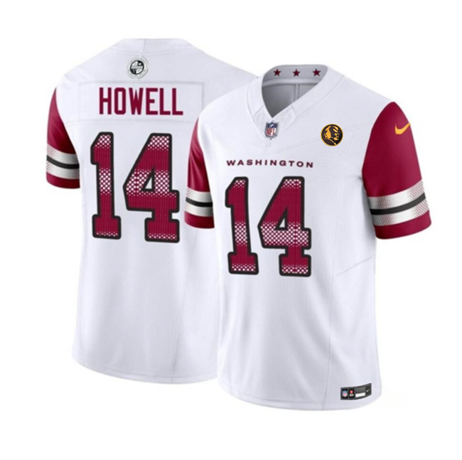 Personalized Men’s Washington Commanders #14 Sam Howell 2023 F.U.S.E. With John Madden Patch Limited Stitched Football Jersey