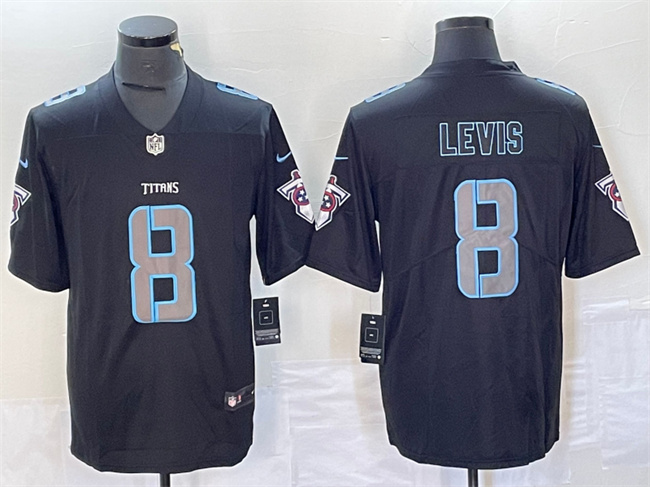 Personalized Men’s Tennessee Titans #8 Will Levis Black 2018 Impact Limited Stitched Jersey