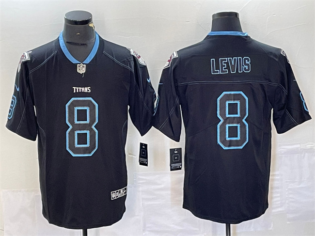 Personalized Men’s Tennessee Titans #8 Will Levis Navy 2018 Lights Out Color Rush Limited Stitched Jersey