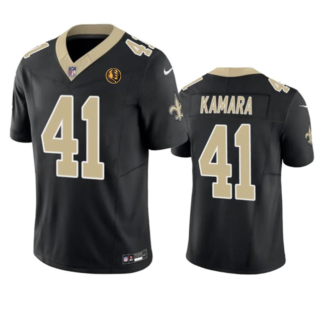 Personalized Men’s New Orleans Saints #41 Alvin Kamara Black 2023 F.U.S.E. With John Madden Patch Limited Stitched Football Jersey