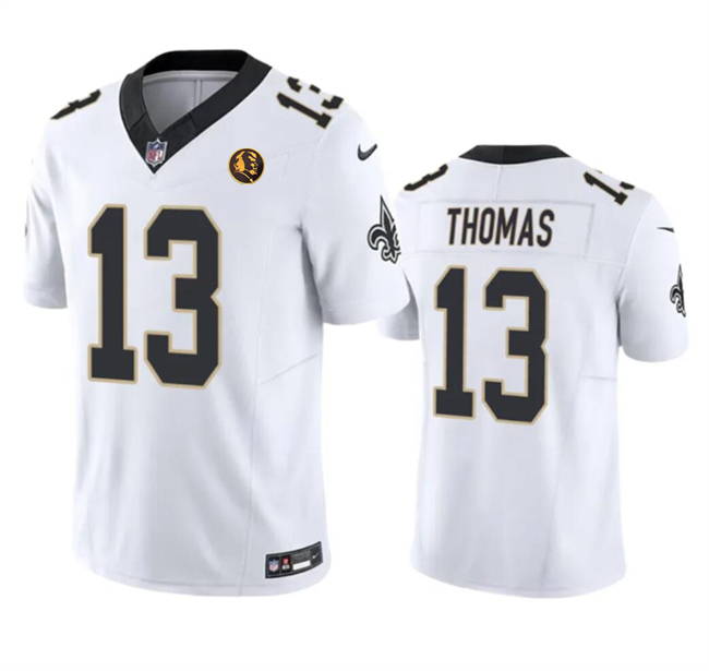 Personalized Men’s New Orleans Saints #13 Michael Thomas White 2023 F.U.S.E. With John Madden Patch Limited Stitched Football Jersey