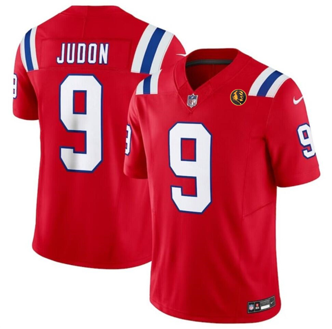 Personalized Men’s New England Patriots #9 Matthew Judon Red 2023 F.U.S.E. With John Madden Patch Limited Stitched Football Jersey