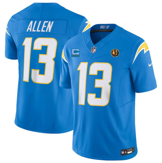 Personalized Men’s Los Angeles Chargers #13 Keenan Allen Light Blue 2023 F.U.S.E. With John Madden Patch Limited Stitched Football Jersey