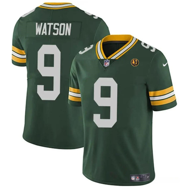 Personalized Men’s Green Bay Packers #9 Christian Watson Green Limited Throwback Stitched Football Jersey