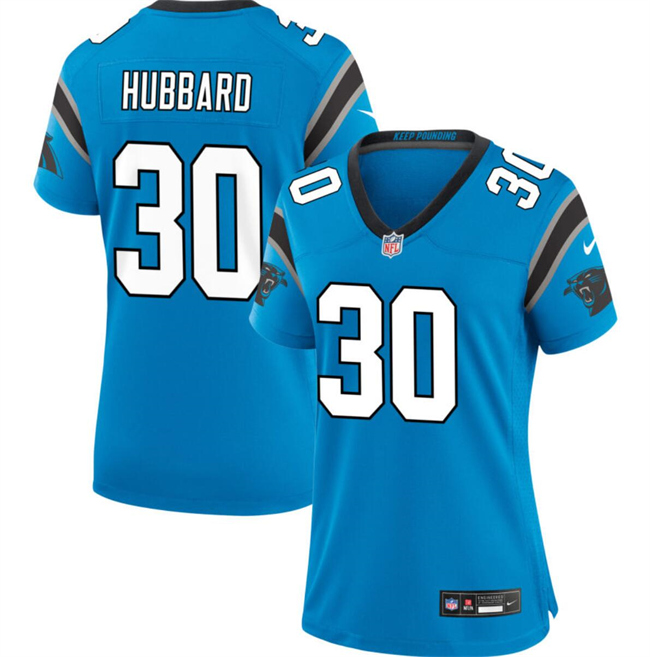 Personalized Men’s Carolina Panthers #30 Chuba Hubbard Blue 2023 F.U.S.E. Limited Stitched Football Jersey