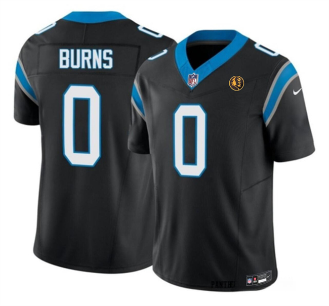 Personalized Men’s Carolina Panthers #0 Brian Burns Black 2023 F.U.S.E. With John Madden Patch Limited Stitched Football Jersey