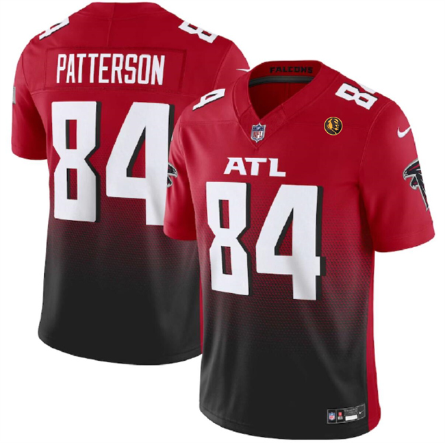 Personalized Men’s Atlanta Falcons #84 Cordarrelle Patterson Red Black 2023 F.U.S.E. With John Madden Patch Limited Stitched Football Jersey