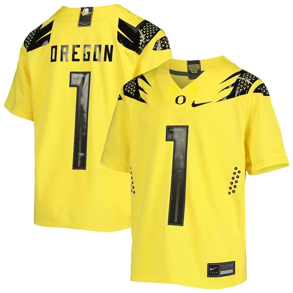 Personalized Men’s Oregon Ducks Active Player Yellow Stitched Football Jersey