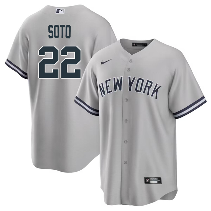 Personalized Men’s New York Yankees #22 Juan Soto Grey Cool Base Stitched Baseball Jersey