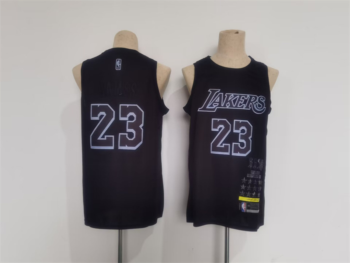 Personalized Men’s Los Angeles Lakers #23 LeBron James Black Stitched Basketball Jersey