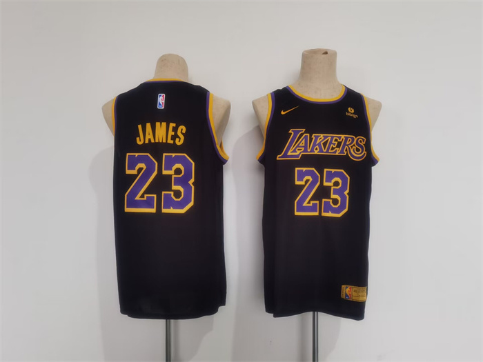 Personalized Men’s Los Angeles Lakers #23 LeBron James Black Stitched Basketball JerseyS