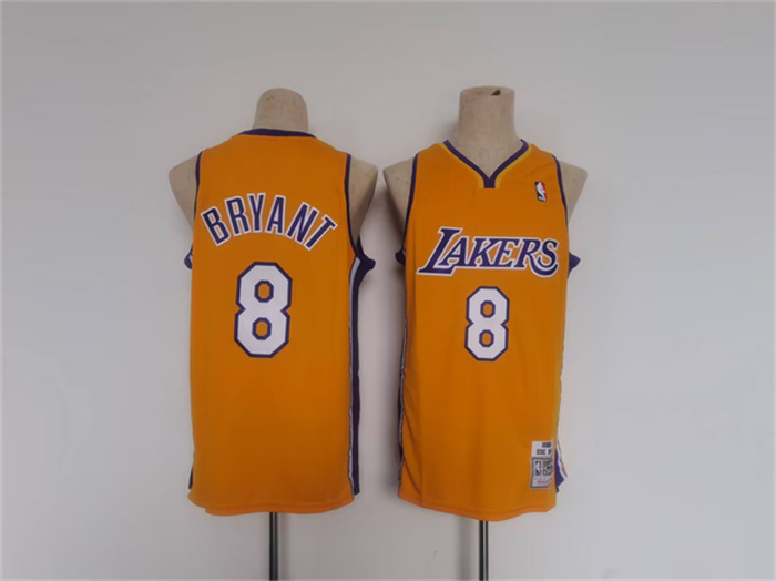 Personalized Men’s Los Angeles Lakers #6 LeBron James Yellow Throwback Basketball Jersey