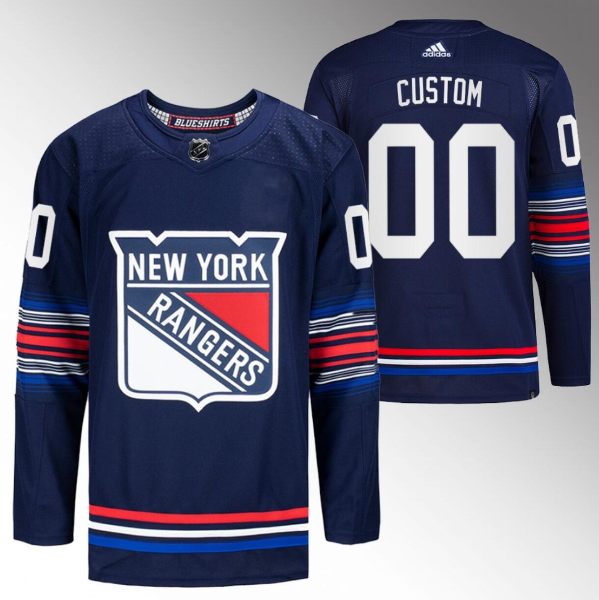 Personalized Men’s New York Rangers Navy Stitched Jersey
