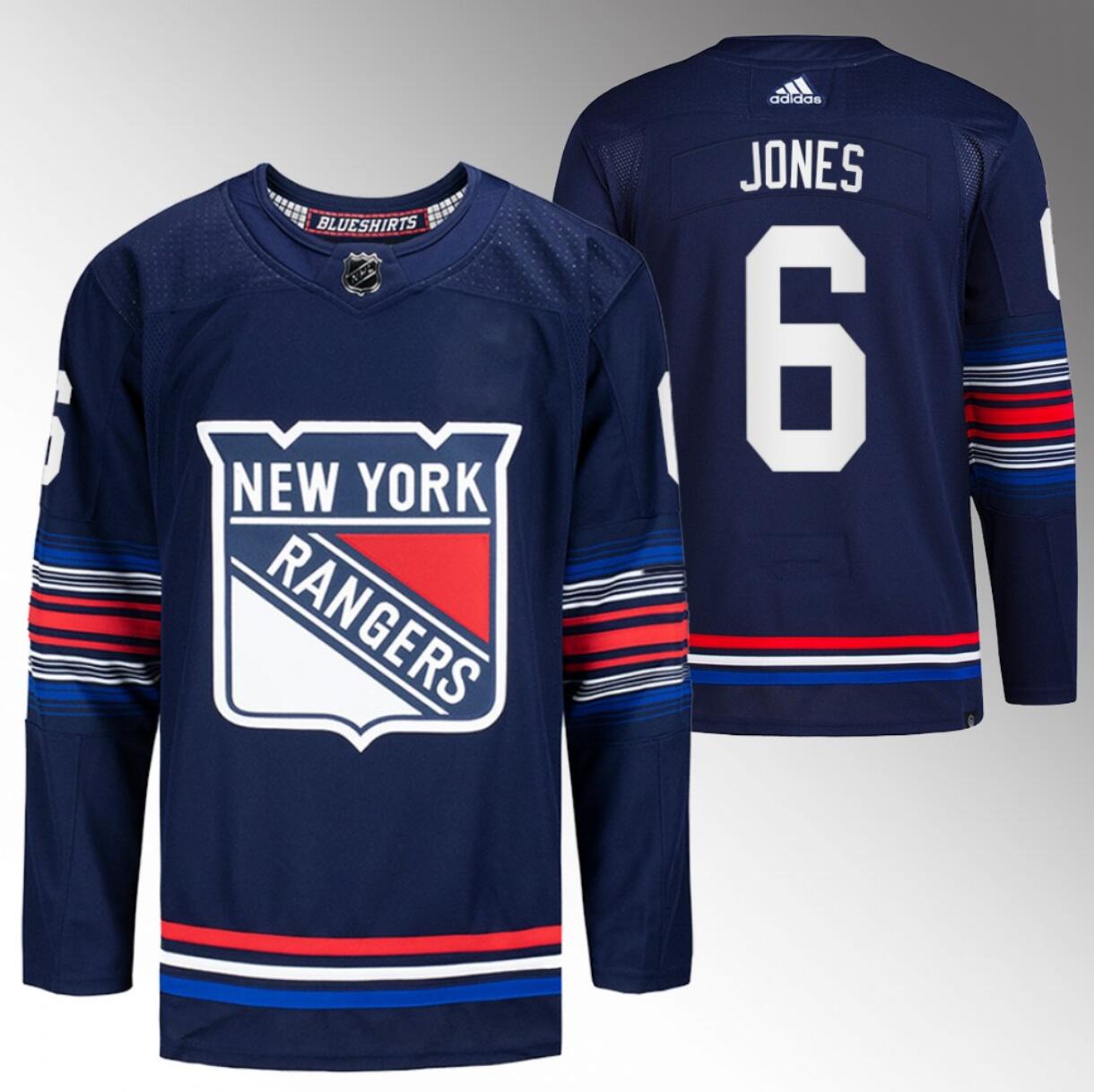 Personalized Men’s New York Rangers #6 Zac Jones Navy Stitched Jersey