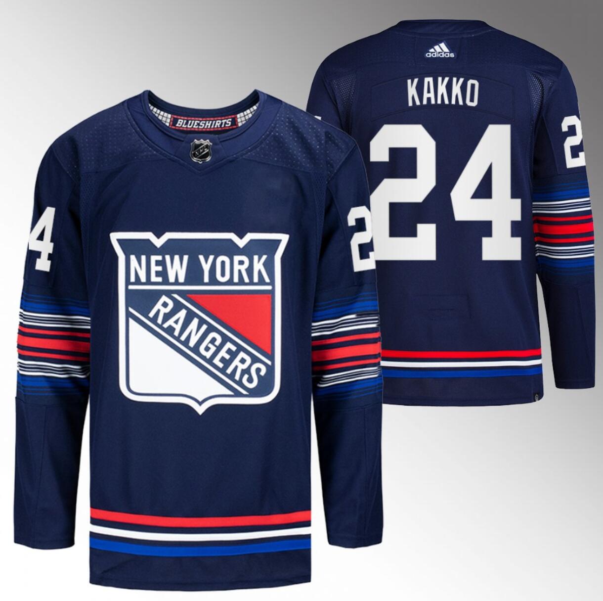 Personalized Men’s New York Rangers #24 Kaapo Kakko Navy Stitched Jersey