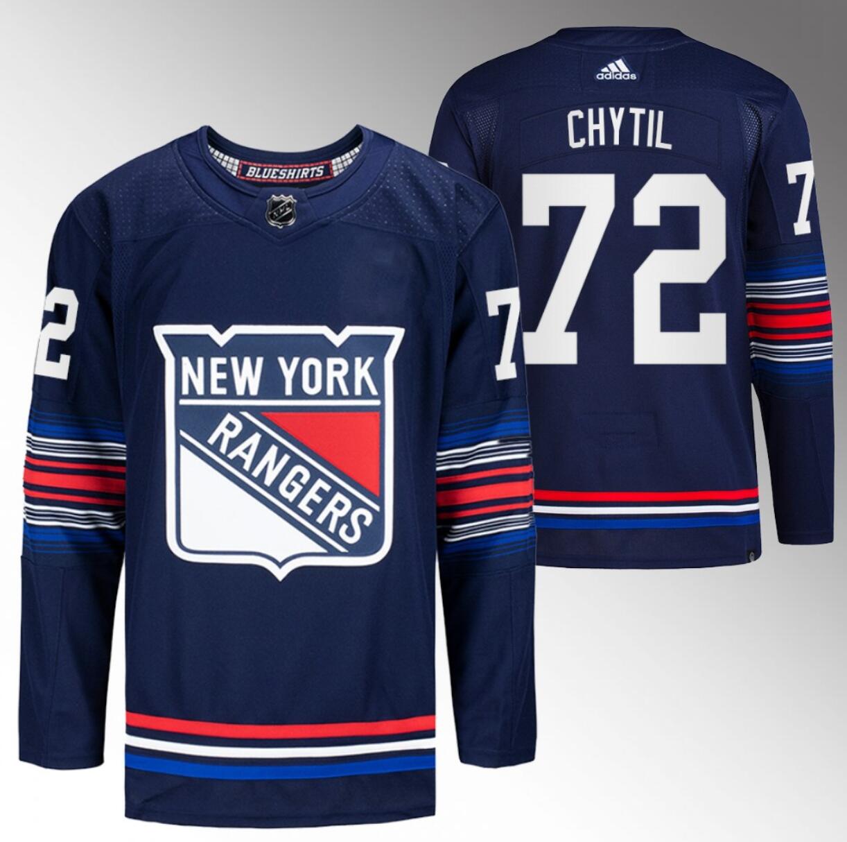 Personalized Men’s New York Rangers #72 Filip Chytil Navy Stitched Jersey