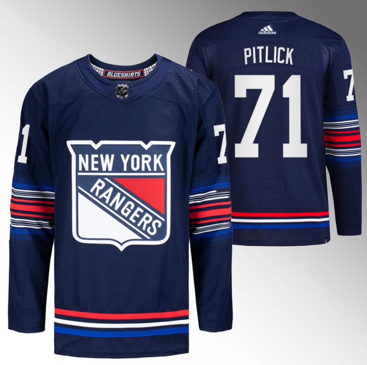 Personalized Men’s New York Rangers #71 Tyler Pitlick Navy Stitched Jersey