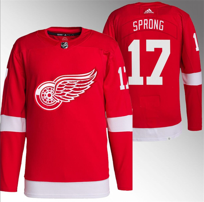 Personalized Men’s Detroit Red Wings #17 Daniel Sprong Red Stitched Jersey