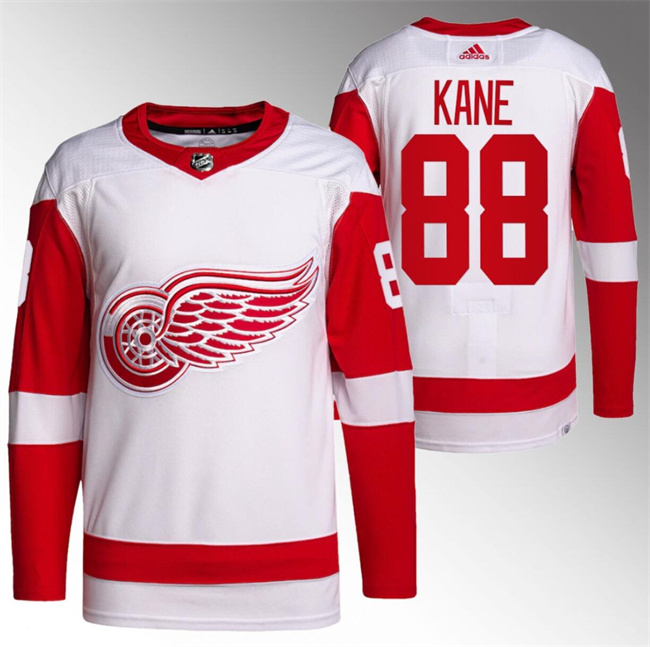 Personalized Men’s Detroit Red Wings #88 Patrick Kane White Stitched Jersey