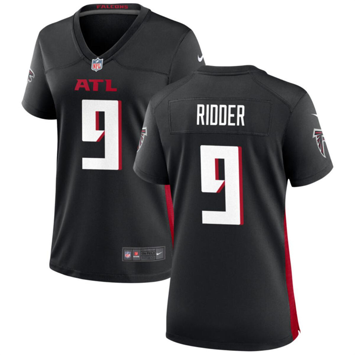 Personalized Women’s Atlanta Falcons #9 Desmond Ridder Black Stitched Jersey(Run Small)