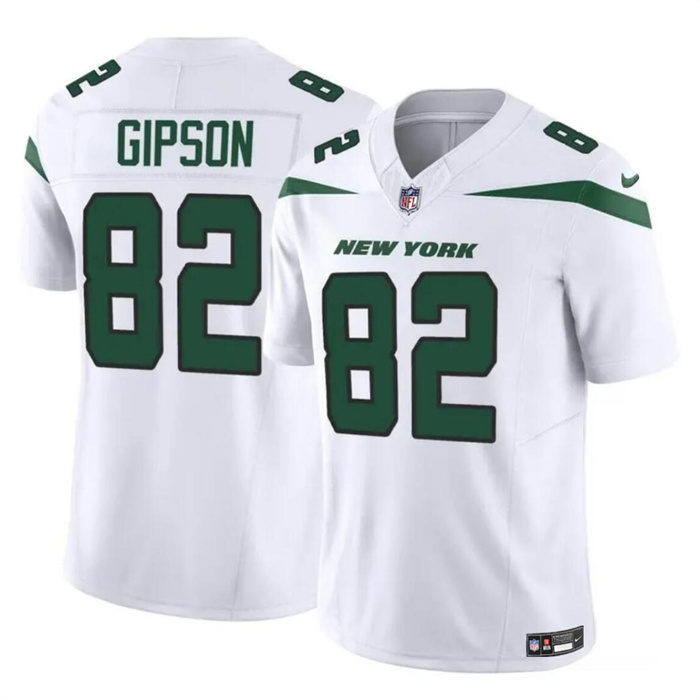 Personalized Men’s New York Jets #82 Xavier Gipson 2023 F.U.S.E. White Untouchable Limited Stitched Jersey