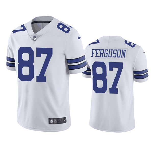 Personalized Men’s Dallas Cowboys #87 Jake Ferguson White Untouchable Limited Stitched Football Jersey