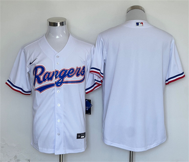 Personalized Men’s Texas Rangers Blank White Cool Base Stitched Baseball Jersey