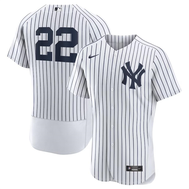 Personalized Men’s New York Yankees #22 Juan Soto White Flex Base Stitched Baseball Jersey