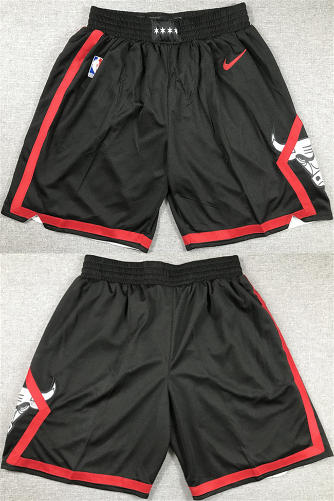 Personalized Men’s Chicago Bulls Black Shorts (Run Small)