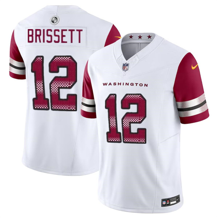 Personalized Men’s Washington Commanders #12 Jacoby Brissett White 2023 F.U.S.E. Limited Stitched Football Jersey