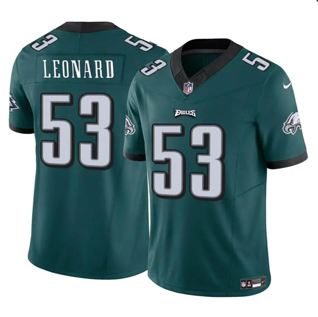Personalized Men’s Philadelphia Eagles #53 Shaquille Leonard Green 2023 F.U.S.E. Throwback Untouchable Limited Stitched Football Jersey