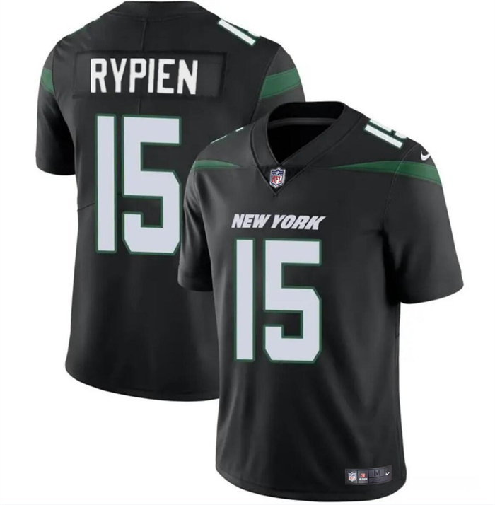 Personalized Men’s New York Jets #15 Brett Rypien Black Untouchable Limited Stitched Jersey