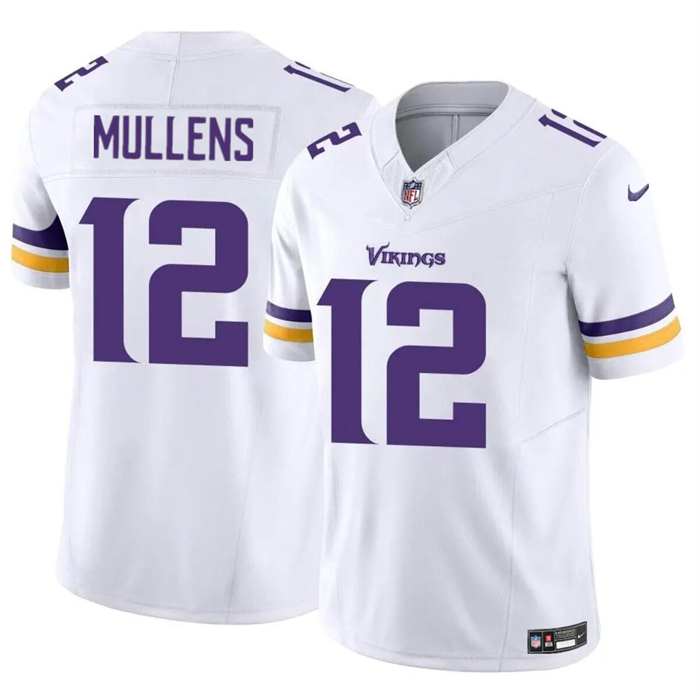 Personalized Men’s Minnesota Vikings #12 Nick Mullens White 2023 F.U.S.E. Untouchable Limited Stitched Jersey