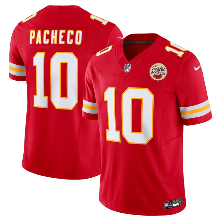 Personalized Men’s Kansas City Chiefs #10 Isiah Pacheco Red 2023 F.U.S.E. Untouchable Limited Stitched Jersey