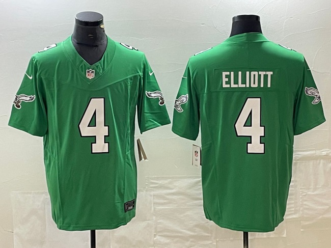 Personalized Men’s Philadelphia Eagles #4 Jake Elliott Green 2023 F.U.S.E. Untouchable Limited Stitched Football Jersey