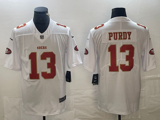 Personalized Men’s San Francisco 49ers #13 Brock Purdy White Untouchable Limited Stitched Jersey