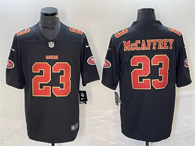 Personalized Men’s San Francisco 49ers #23 Christian McCaffrey Black Untouchable Limited Stitched Jersey