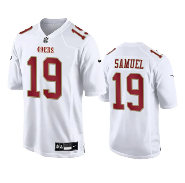 Personalized Men’s San Francisco 49ers #19 Deebo Samuel White Fashion Untouchable Limited Stitched Football Jersey