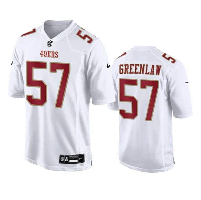 Personalized Men’s San Francisco 49ers #57 Dre Greenlaw White Fashion Untouchable Limited Stitched Football Jersey